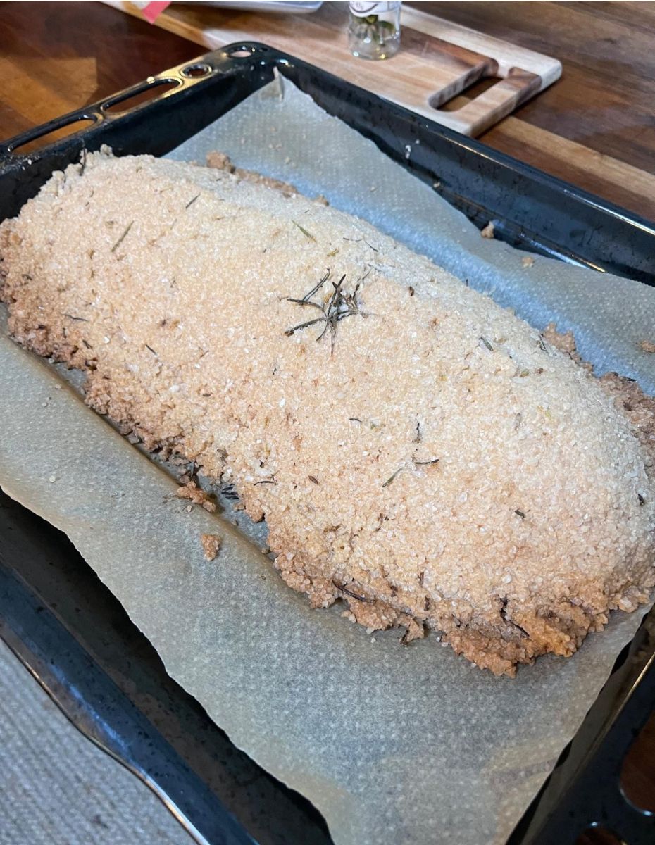 Salt Crusted Whole Sea Bass by La Belugue - La Belugue